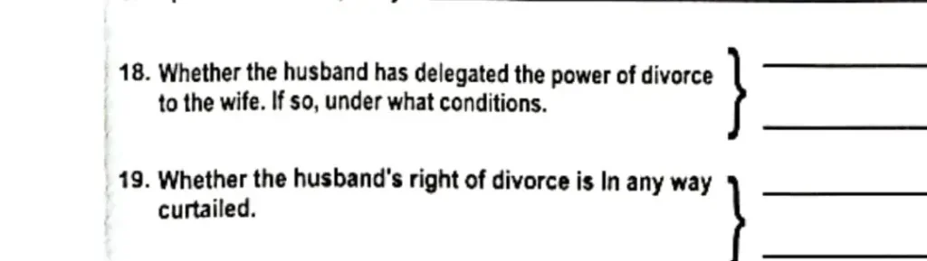 Clause 18 of the Nikahnama